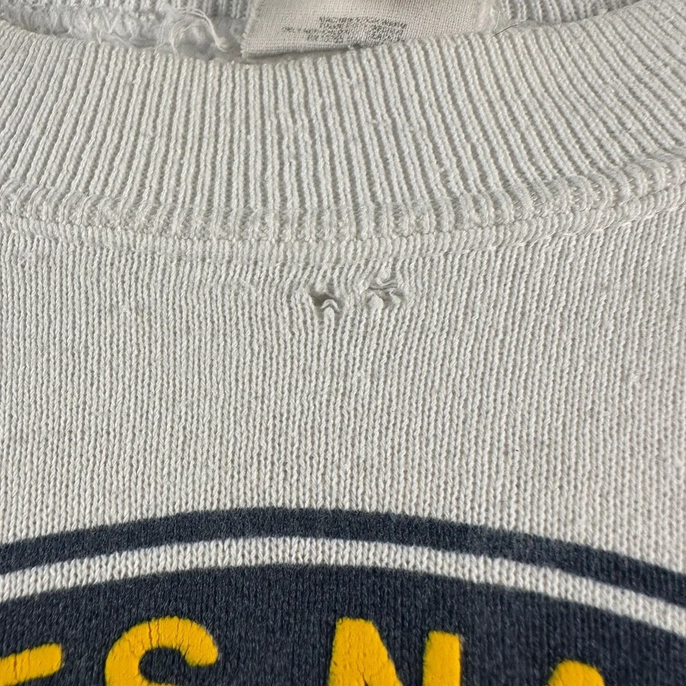 Vtg 90's Navy Naval Academy‎ Sweatshirt Size XL White Annapolis Crew Made In USA